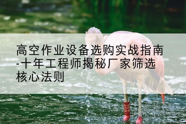 芦溪剪叉式升降机厂家-高空作业设备选购实战指南-十年工程师揭秘厂家筛选核心法则