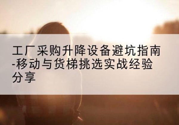 芦溪移动式升降机怎么选-工厂采购升降设备避坑指南-移动与货梯挑选实战经验分享