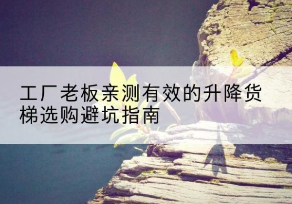 芦溪升降货梯怎么选-工厂老板亲测有效的升降货梯选购避坑指南
